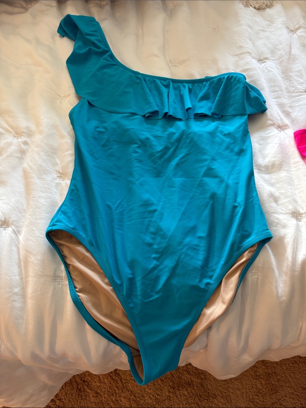 JCrew One-Shoulder Ruffle One-Piece Swimsuit